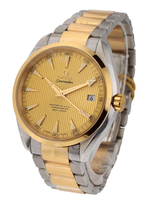 omega seamaster aqua terra yellow gold|omega aqua terra 150m quartz.